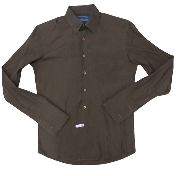Maxwell’s Custom Brown French Cuff Dress Shirt - Picture 1 of 4